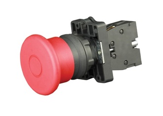 Кнопка грибок "СТОП" с фиксацией красная IP65 ф40мм