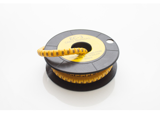 Маркер кабельный трубчатый в рулоне сечение 2,6-4,2  кв.мм (B)