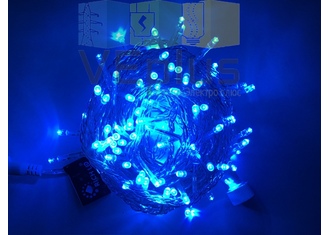 Светодиодные гирлянды Нить 10 метров, 220 В, постоянное свечение,синий,прозрачный