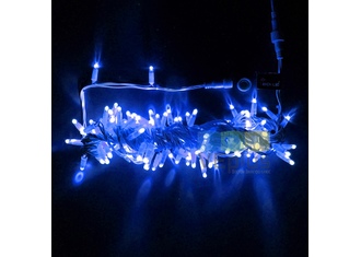Светодиодные гирлянды Нить 10 метров, 24 В, постоянное свечение, 
IP 65, герметичный колпачок,синий,